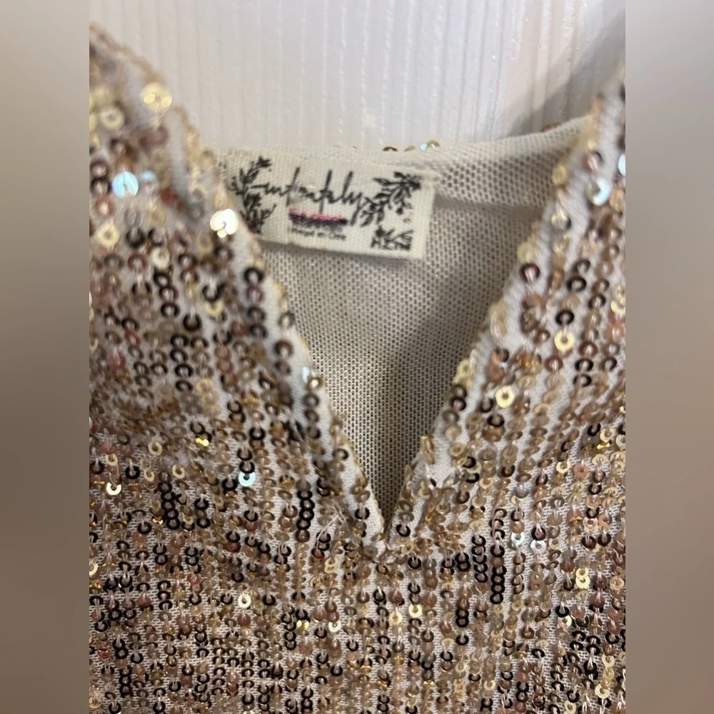 NWOT Free People, Sparks Fly Corset Bodysuit, Small in Gold